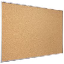 Allboards - Tableau En Liege Avec Cadre En Bois Argente 120x90cm 83334951