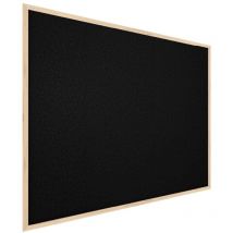 Tableau en Liège Noir avec Cadre en Bois 100x80cm