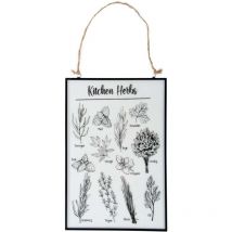 Esschert Design - Tableau en verre herbes aromatiques