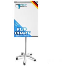 Master Of Boards - Chevalet de conférence Piranha, pied à roulettes, inscriptible, effaçable et magnétique, 67 x 105 cm