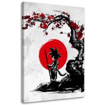 Image sur toile, Goku et la lune rouge Anime - 80x120