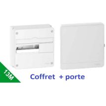 Schneider - Tableau électrique 13 Modules 1 Rangée avec porte R9H13401 + R9H13421