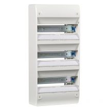 Tableau électrique vide 3 rangées 39 modules Rail Amovible nf Nalto
