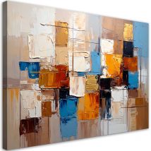 Wandbild Für Das Wohnzimmer Bunte Abstraktion Quadrate 60x40 Cm