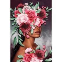 Ceanothe - Tableau sur toile buste de fleurs 45x65 cm - Impression sur Toile Murale Décorative - Image imprimée en hd sur Toile - Toile sur Châssis