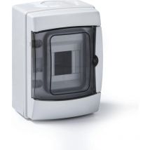 Rosi - Tableau mural complet avec barre din grise IP65 4 modules RS3904-T