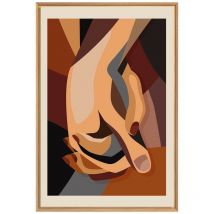 Ceanothe - Tableau mural encadré mains enlacées 65x97 cm - Tableau Mural Décoratif - Image Encadrée Imprimée en hd - Impression 65x97 cm sur Fibres