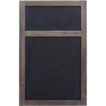 Tableau publicitaire HHG-807, tableau noir, 55x34x2cm, bois shabby look vintage, gris-brun