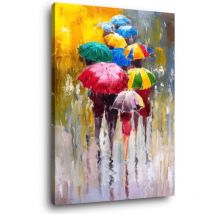 Ceanothe - Tableau sur toile parapluie 45x65 cm - Impression sur Toile Murale Décorative - Image imprimée en hd sur Toile - Toile sur Châssis en Bois