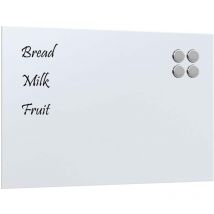 Tableau noir magnétique mural blanc 60x40 cm verre trempé Vidaxl