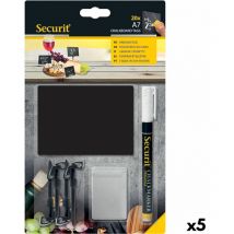 Tableau noir Securit avec support set 7.4 × 10.5 cm 20 pcs. noir