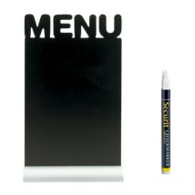 Tableau noir securit menu avec support 34,2 x 21 x 6 cm