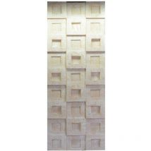 Vacchetti - Tableau peint en blanc avec des carrés cm50x150x3-5