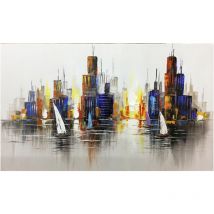 Kuateh - Abstrakte Gemälde Kuatéh Segelschiff 100 x 60 cm Ölgemälde