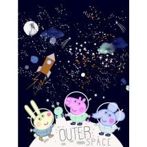 Tableau Peppa Pig Bleu Foncé -Outer Space - -Cosmos - 46 cm x 61 cm