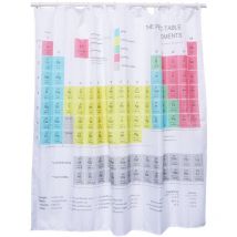 Tableau périodique des éléments imprimés rideau de séparation numérique rideau de douche en polyester résistant à la moisissure rideaux de douche en