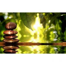 Tableau photo jardin zen et galets - 80x50 cm