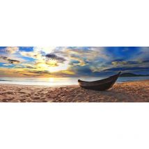 Tableau plage de sable de chaud , 80x30cm