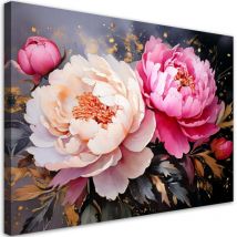 Wandbild Für Das Wohnzimmer Oder Schlafzimmer Pfingstrosen Rosa Blumen 60x40 Cm