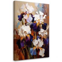 Wandbild Für Das Schlafzimmer Wohnzimmer Iris Blumen Ölfarbe-imitation 60x90 Cm