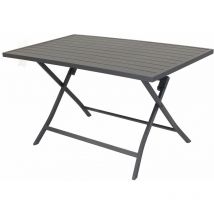 Gardeness - Tableau rectangulaire 130x75 cm du jardin extérieur avec structure en aluminium et plancher oriental st sabletop DarkGrey - DarkGrey