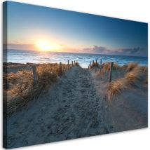 Tableau sur toile, Coucher de soleil sur la mer - 90x60