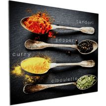 Ceanothe - Tableau sur verre épices 30x30 cm - Impression sur Verre - Image hd imprimée sur Verre - Tableau mural décoratif en verre - Finition