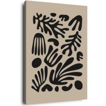 Ceanothe - Tableau sur toile feuille abstraite 30x45 cm - Impression sur Toile Murale Décorative - Image imprimée en hd sur Toile - Toile sur Châssis