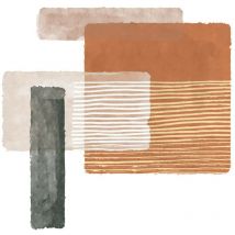 Ceanothe - Tableau sur toile formes colorées 45x45 cm - Impression sur Toile Murale Décorative - Image imprimée en hd sur Toile - Toile sur Châssis