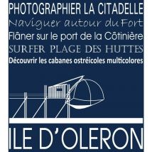 Ceanothe - Tableau sur toile Île d'Oléron navy 30x30 cm - Impression sur Toile Murale Décorative - Image imprimée en hd sur Toile - Toile sur Châssis