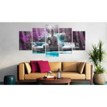 Décoshop26 - Tableau sur verre acrylique - Cascade et Bouddha [Verre] 200x100 cm TVA110103