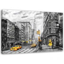 Tableau sur toile, Rue à New York - 120x80