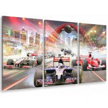 Tableau triptyque deco course de f1 à dubai - 90x60 cm