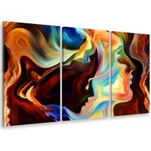 Tableau tryptique, Tableau les visages, 90x60cm