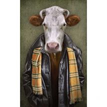 Hxadeco - Tableau Tête de cerf habillé - 50x80cm - made in France