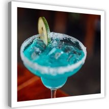 Image, Verre avec une boisson bleue - 40x40