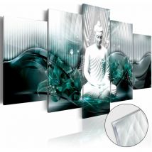Décoshop26 - Tableaux en verre acrylique décoration murale en 5 panneaux motif Méditation 100x50 cm TVA110168