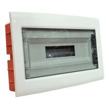 Gewiss - Centralita empotrada 18 módulos transparente ahumado IP40 GW40608