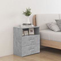 Doc&et² - skm Tables de chevet 2 pcs Gris béton 50x32x60 cm