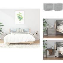 Vidaxl - Tables de chevet 2 pcs Sonoma gris 40x39x40 cm - Table De Chevet - Meuble De Chambre - Table De Nuit - Commode - Rangement