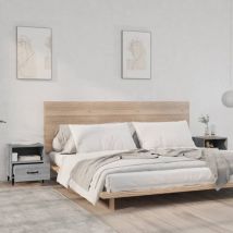 Doc&et² - skm Tables de chevet 2 pcs Sonoma gris Bois d'ingénierie