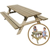 Cémonjardin - Table de pique-nique Fontainebleau + table de pique-nique enfant