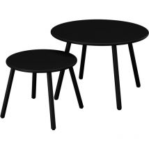 Tables gigognes de jardin en métal - Noir - MIRMANDE de MYLIA