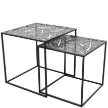 Lot de 2 tables gigognes métal Havana Home Deco Factory