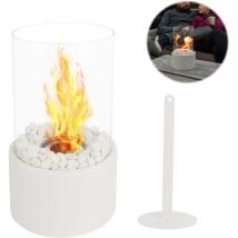 Junjun - Tabletop Fireplace, Portable Bioethanol Tabletop Fireplace, Tabletop Ethanol Fireplace, for Indoor Outdoor Patio Parties Events