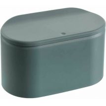 Spark - PinkTabletop Trash Can with Push Lid, Mini Table Trash Can, Desktop Compact Design Cosmetic Bin for Kitchen Office (Green)