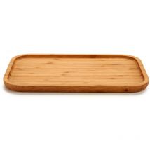 Servierbrett für Snacks, rechteckig, aus Bambus