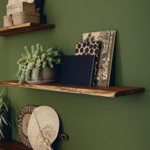 Tablette Bois Teck Indo Huilé Rectangle - Etagère Murale - 18x180x1200mm - Etagère De Bureau, Cuisine, Salle De Bain, Salon