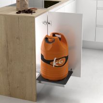 Tablette coulissante pour charge lourde - Charge : 100 kg - Décor : Anthracite - Hauteur : 59 mm - Largeur : 320 mm - Longueur : 416 mm - Matériau :