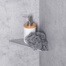 Tagère d'Angle pour Salle de Bain, Acier Inoxydable, Grise, phusy - Daske